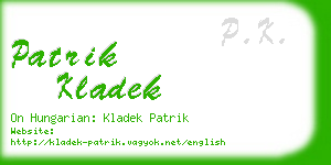 patrik kladek business card